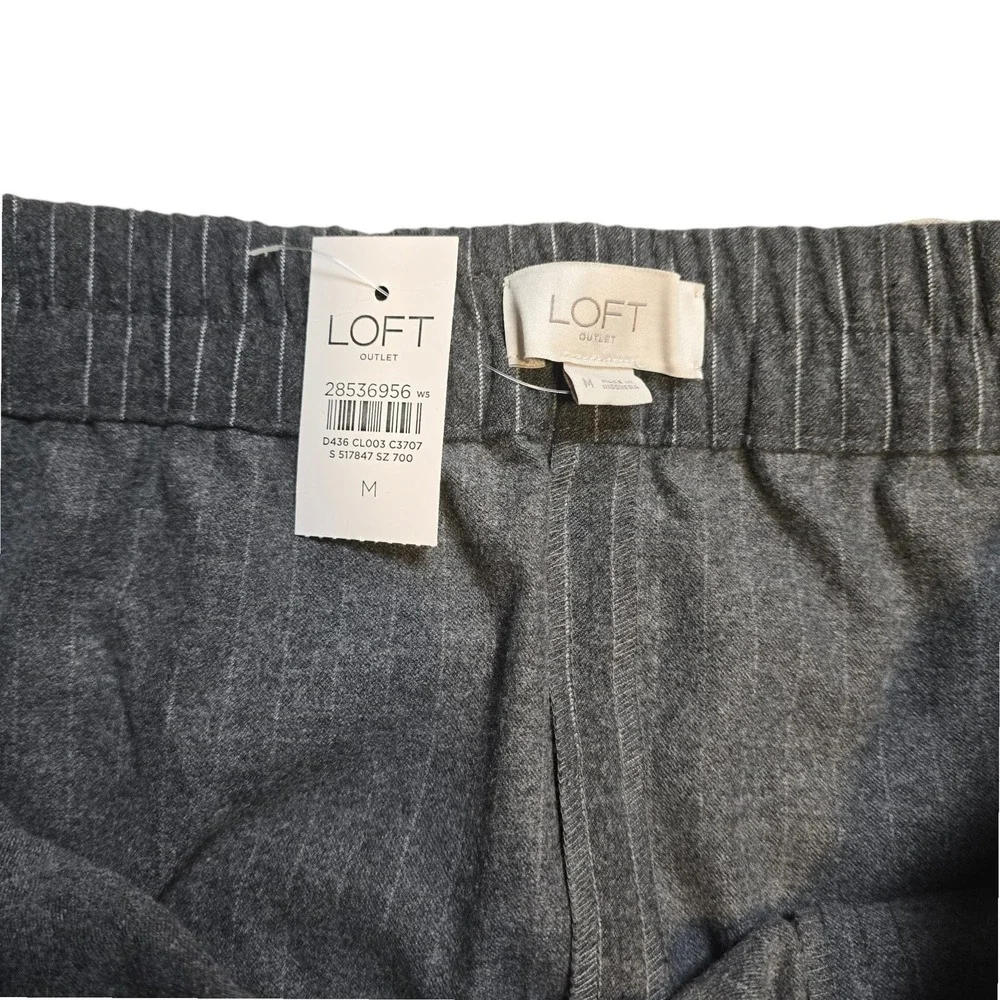LOFT Outlet Women's Gray Pinstripe Pencil Skirt with Pockets New with Tags M